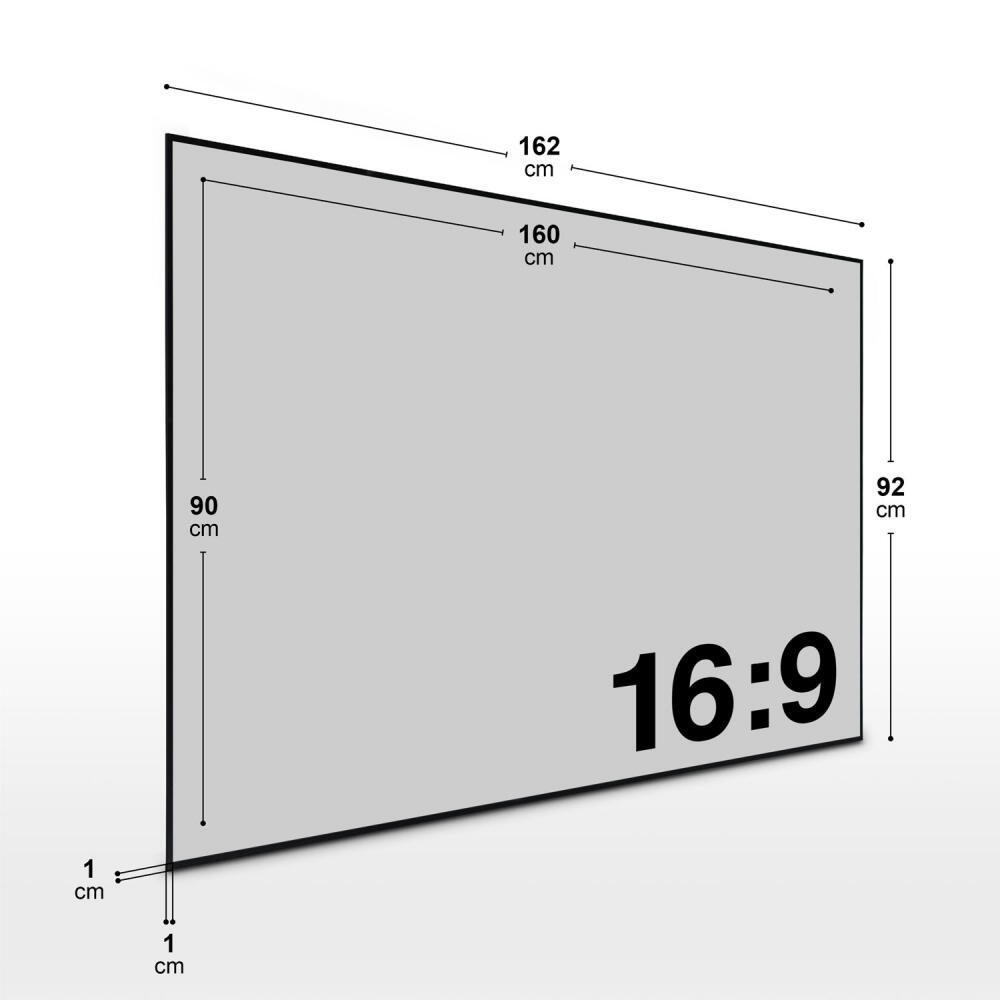 eSmart Expert UKD Tageslicht Rahmen Leinwand 183 cm 72 Zoll GRAU