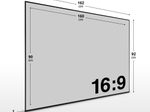eSmart Expert UKD Tageslicht Rahmen Leinwand 183 cm 72 Zoll GRAU