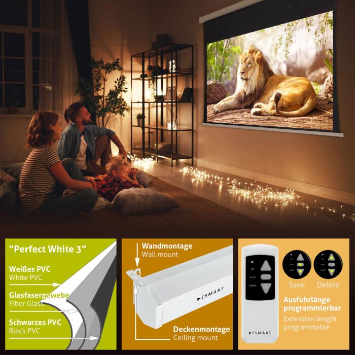 eSmart Professional TATENSO Tension Leinwand 160 x 90 cm (72") 16:9