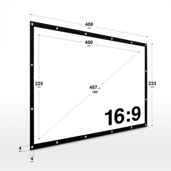 eSmart SPANMI Spann Leinwand 400 x 225 cm (180") 16:9