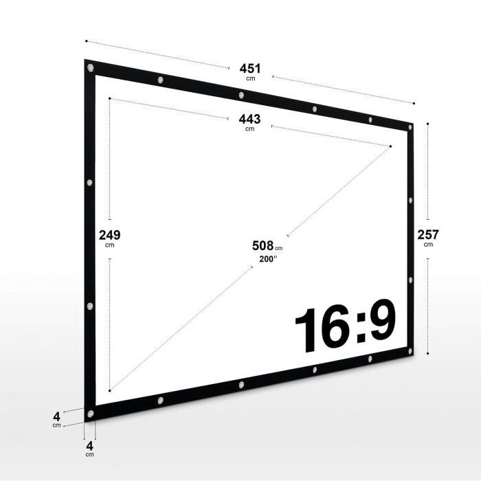 eSmart SPANMI Spann Leinwand 442 x 249 cm (200") 16:9