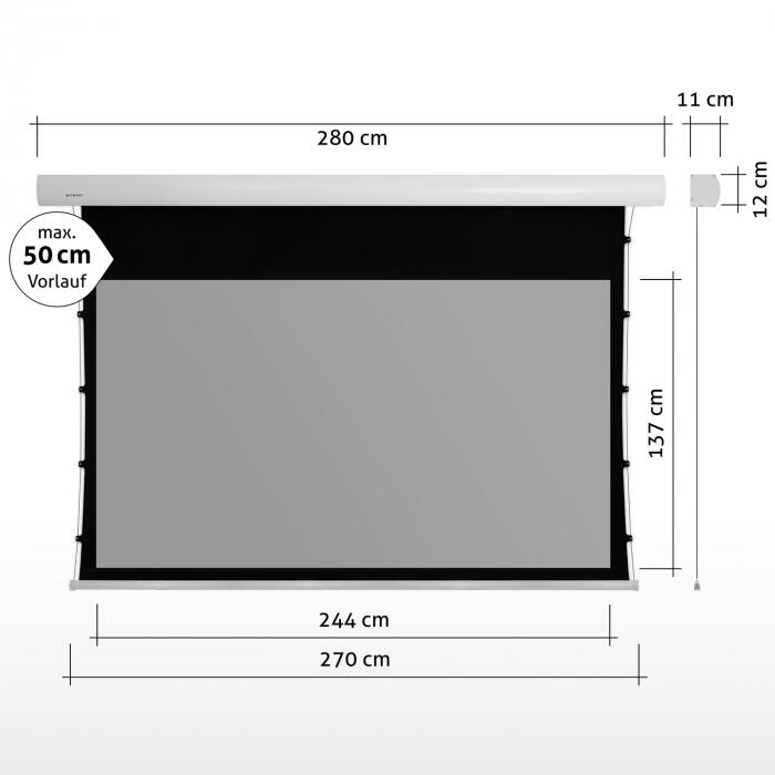 eSmart Expert XTS Tension Leinwand Grau 244 x 137 cm (110") 16:9