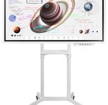 Samsung Flip Pro WM55B Flipchart 138,7 cm 55 Zoll inkl. Neomounts NS-M1250 rotierbarer Rollwagen & Tray CY-TF65BBC
