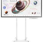 Samsung Flip Pro WM55B Flipchart 138,7 cm 55 Zoll inkl. Neomounts FL55-875WH1 motorisierter Rollwagen & Tray CY-TF65BBC