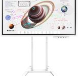 Samsung Flip Pro WM65B Flipchart 165 cm 65 Zoll inkl. Neomounts FL55-875WH1 motorisierter Rollwagen & Tray CY-TF65BBC