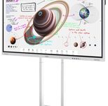 Samsung Flip Pro WM75B Flipchart 190,5 cm 75 Zoll inkl. Neomounts WL55-/AFP-875WH1 motorisierter Standfüßehöhenverstellbar