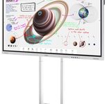Samsung Flip Pro WM85B Flipchart 215,9 cm 85 Zoll inkl. Neomounts WL55-/AFP-875WH1 motorisierter Standfüßehöhenverstellbar