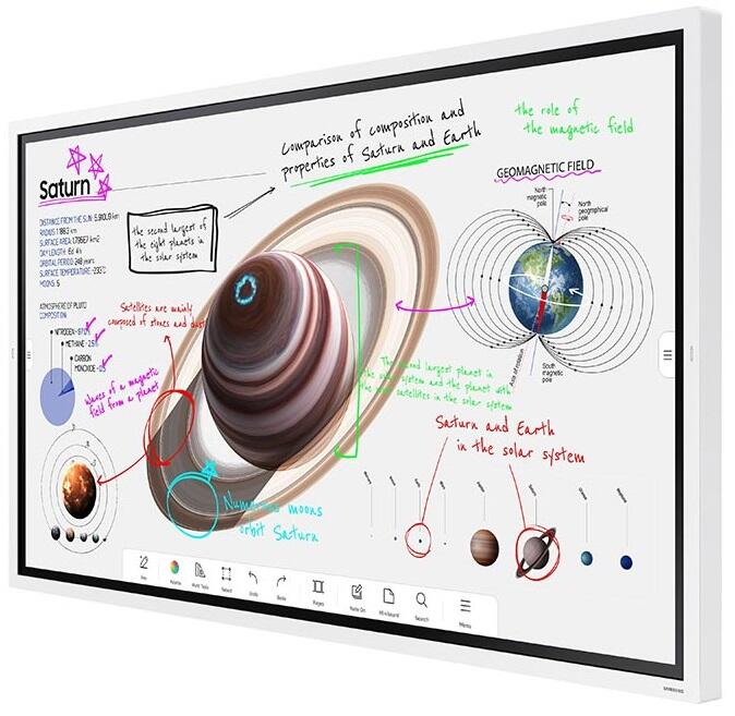 Samsung Flip Pro WM65B Flipchart 165 cm 65 Zoll inkl. Peerless SR560 rotierbarer Rollwagen & Tray CY-TF65BBC