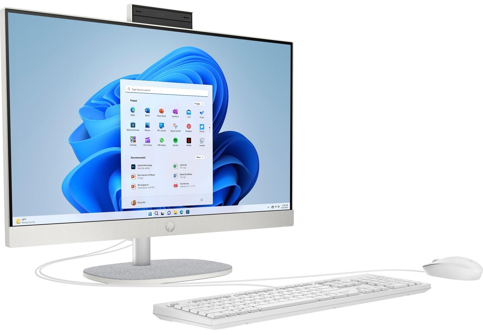 HP 24-cr0006ng AiO-PC 60,5 cm (23,8 Zoll) AMD Ryzen™ 5 7520U